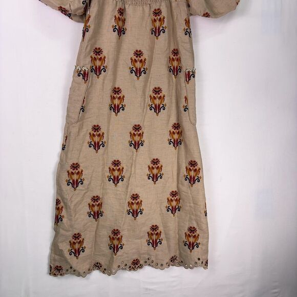 FARM Rio Dresses & Skirts - FARM Rio Cream Midi Dress with Floral Accents